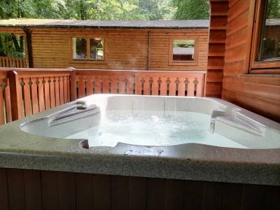 Enjoy a soak in the hot tub